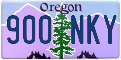 OR license plate 900NKY