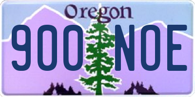 OR license plate 900NOE