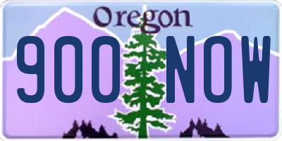 OR license plate 900NOW