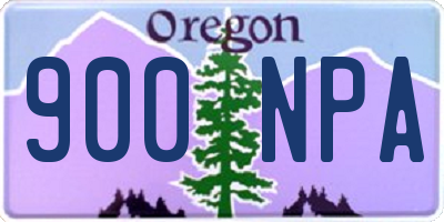 OR license plate 900NPA
