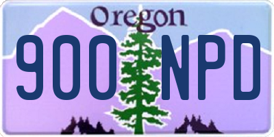 OR license plate 900NPD