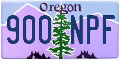 OR license plate 900NPF