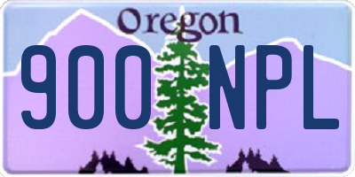 OR license plate 900NPL