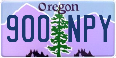 OR license plate 900NPY
