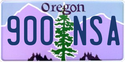 OR license plate 900NSA