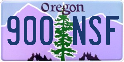 OR license plate 900NSF
