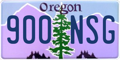 OR license plate 900NSG
