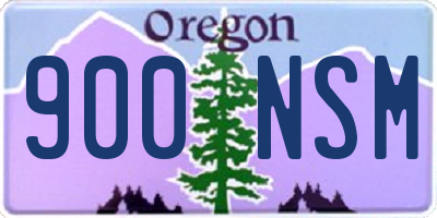 OR license plate 900NSM