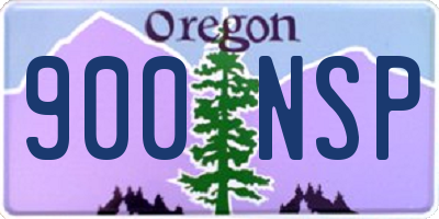 OR license plate 900NSP
