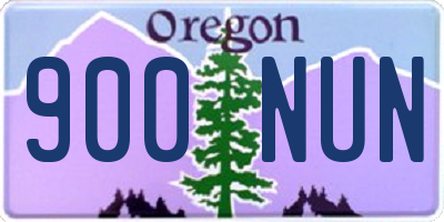 OR license plate 900NUN