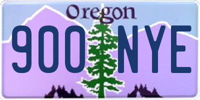 OR license plate 900NYE