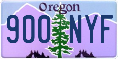 OR license plate 900NYF