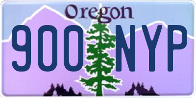 OR license plate 900NYP