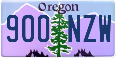 OR license plate 900NZW