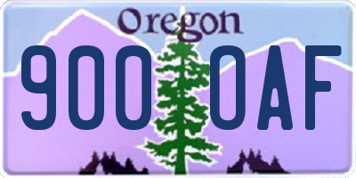 OR license plate 900OAF