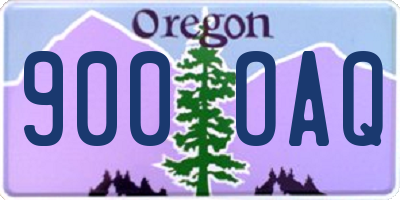 OR license plate 900OAQ