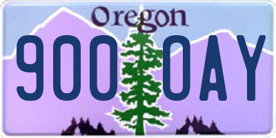 OR license plate 900OAY