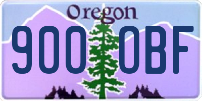OR license plate 900OBF