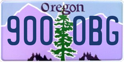 OR license plate 900OBG