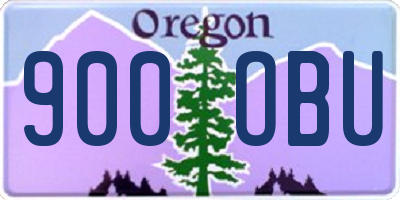 OR license plate 900OBU