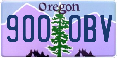 OR license plate 900OBV