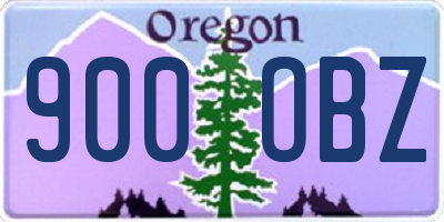 OR license plate 900OBZ