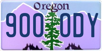 OR license plate 900ODY