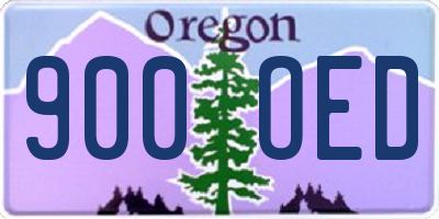 OR license plate 900OED