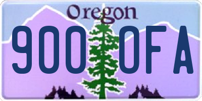 OR license plate 900OFA