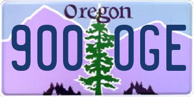 OR license plate 900OGE
