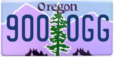 OR license plate 900OGG