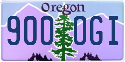 OR license plate 900OGI