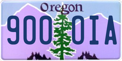 OR license plate 900OIA
