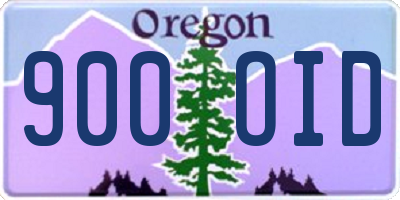 OR license plate 900OID