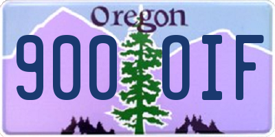 OR license plate 900OIF