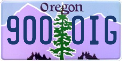 OR license plate 900OIG