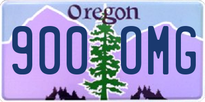 OR license plate 900OMG