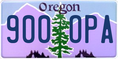 OR license plate 900OPA