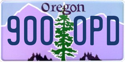 OR license plate 900OPD