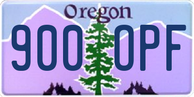 OR license plate 900OPF