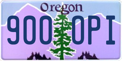 OR license plate 900OPI