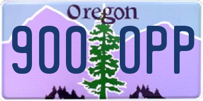 OR license plate 900OPP
