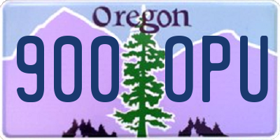 OR license plate 900OPU