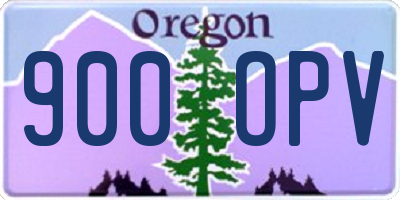 OR license plate 900OPV