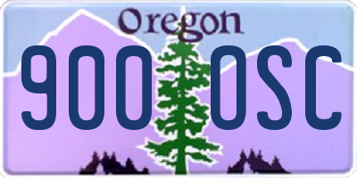 OR license plate 900OSC