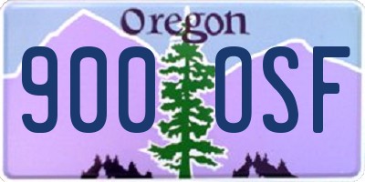 OR license plate 900OSF