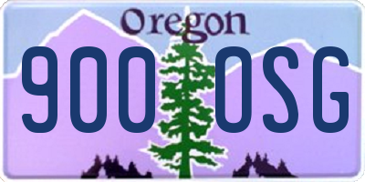 OR license plate 900OSG