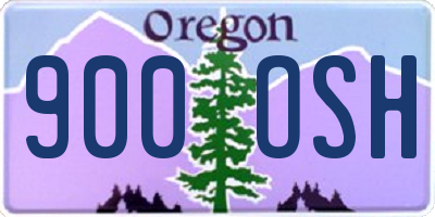 OR license plate 900OSH