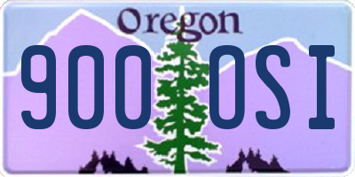 OR license plate 900OSI