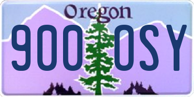 OR license plate 900OSY